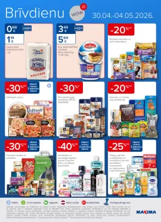 Maxima • Brīvdienu piedāvājumi