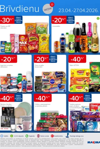 Maxima • Brīvdienu piedāvājumi