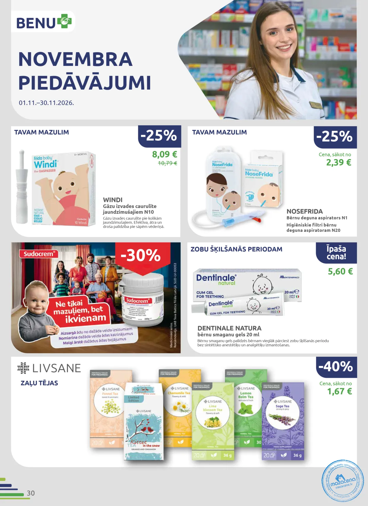 BENU Aptieka акционный буклет 01.11.–30.11.2026, 30. lapa