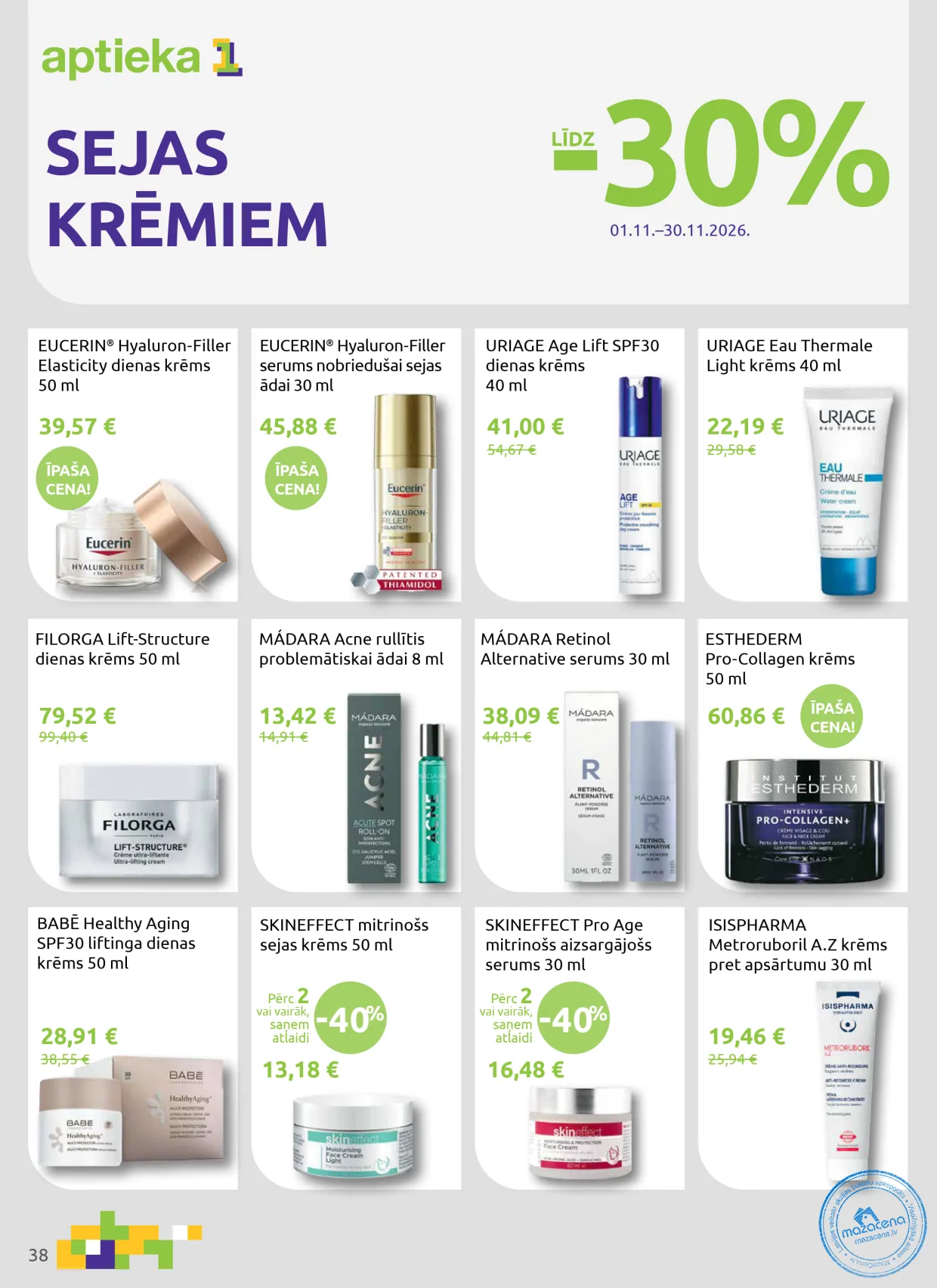 Aptieka1 акционная газета 01.11.–30.11.2026, 38. lapa