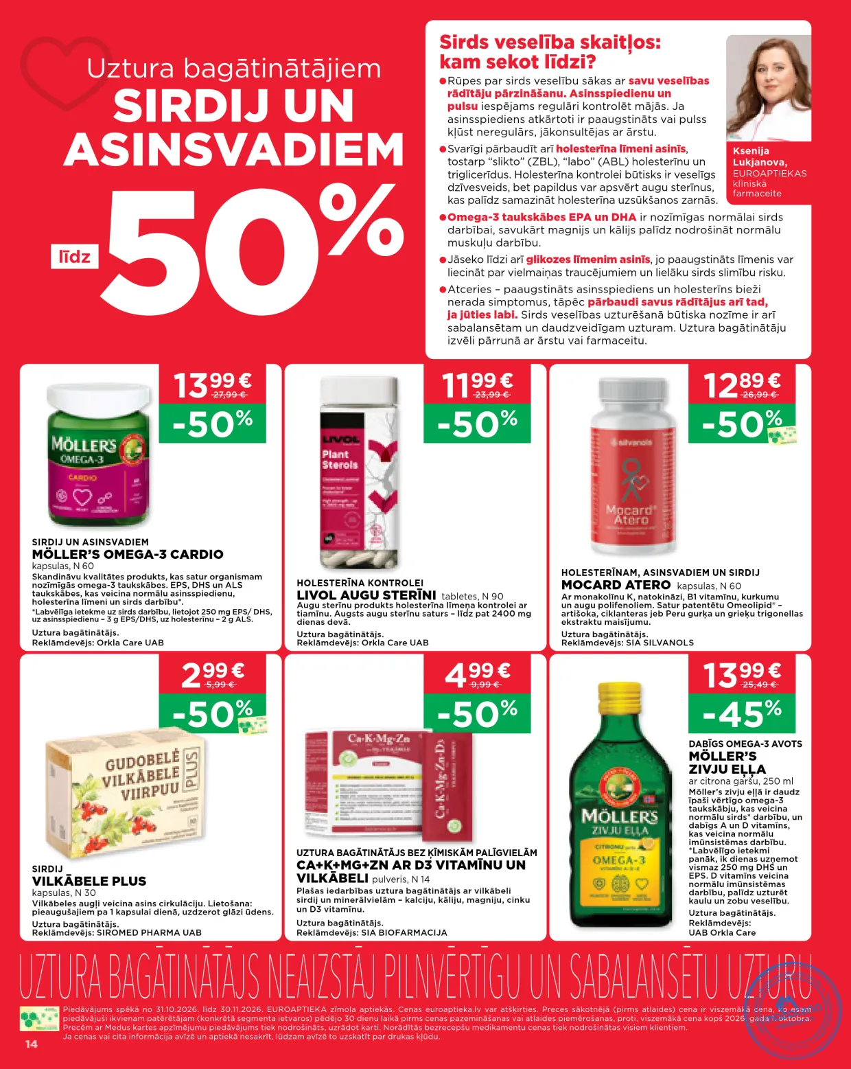 Euroaptieka акционный буклет 31.10.–30.11.2026, 14. lapa
