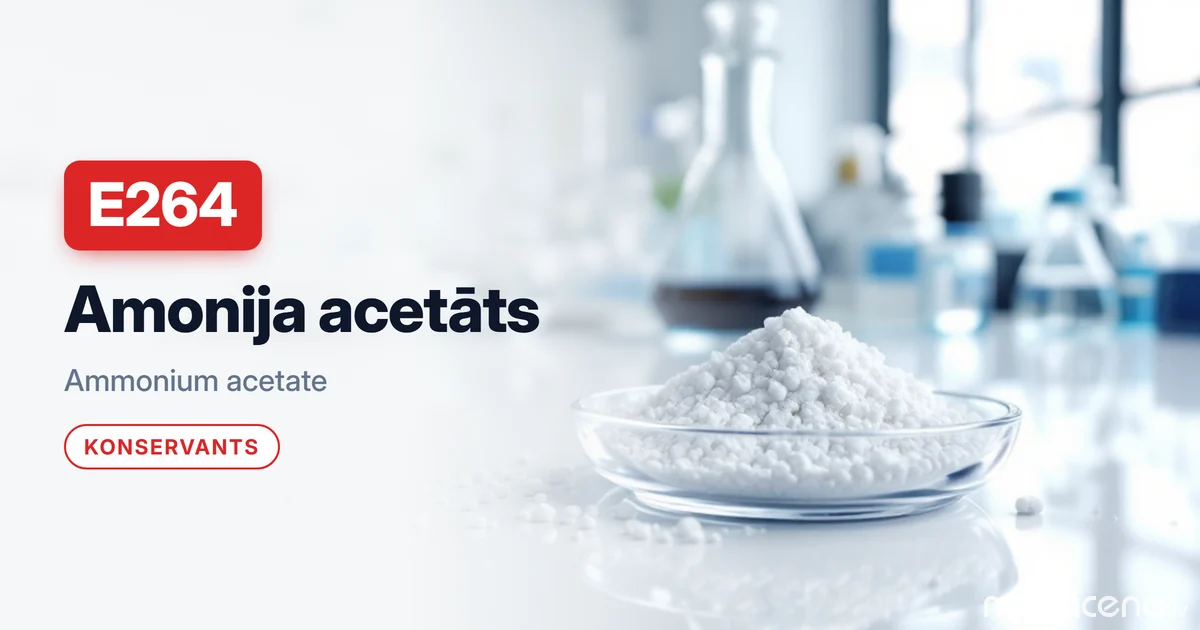 E264 ацетат аммония: соль уксусной кислоты, которая в ЕС не разрешена