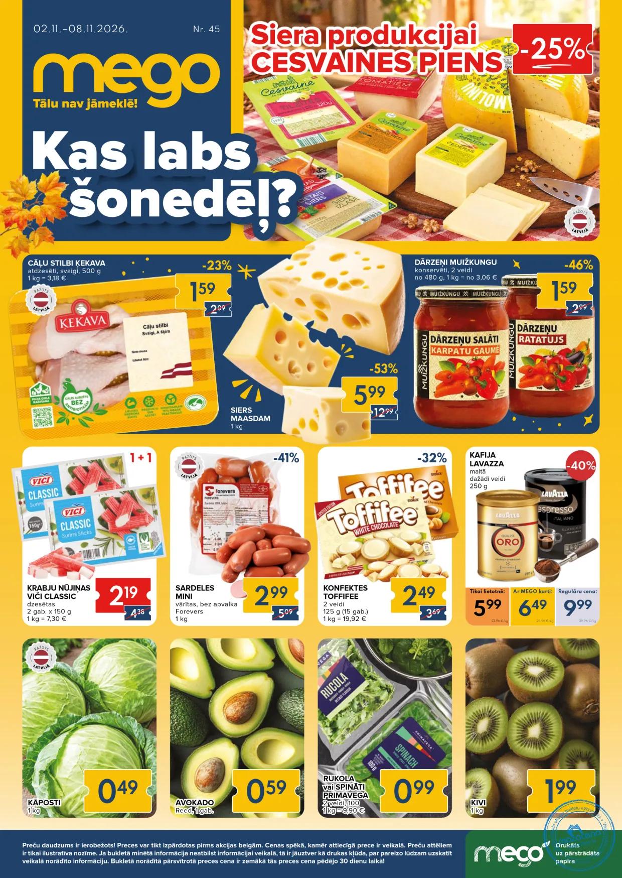 Mego акционный буклет 02.11.–08.11.2026, 1. lapa