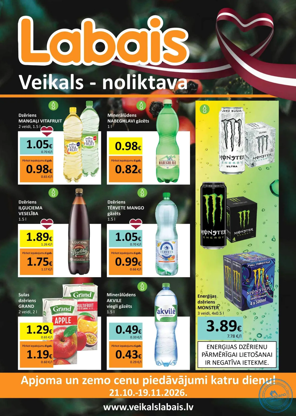 Labais акционный буклет 21.10.–19.11.2026, 1. lapa