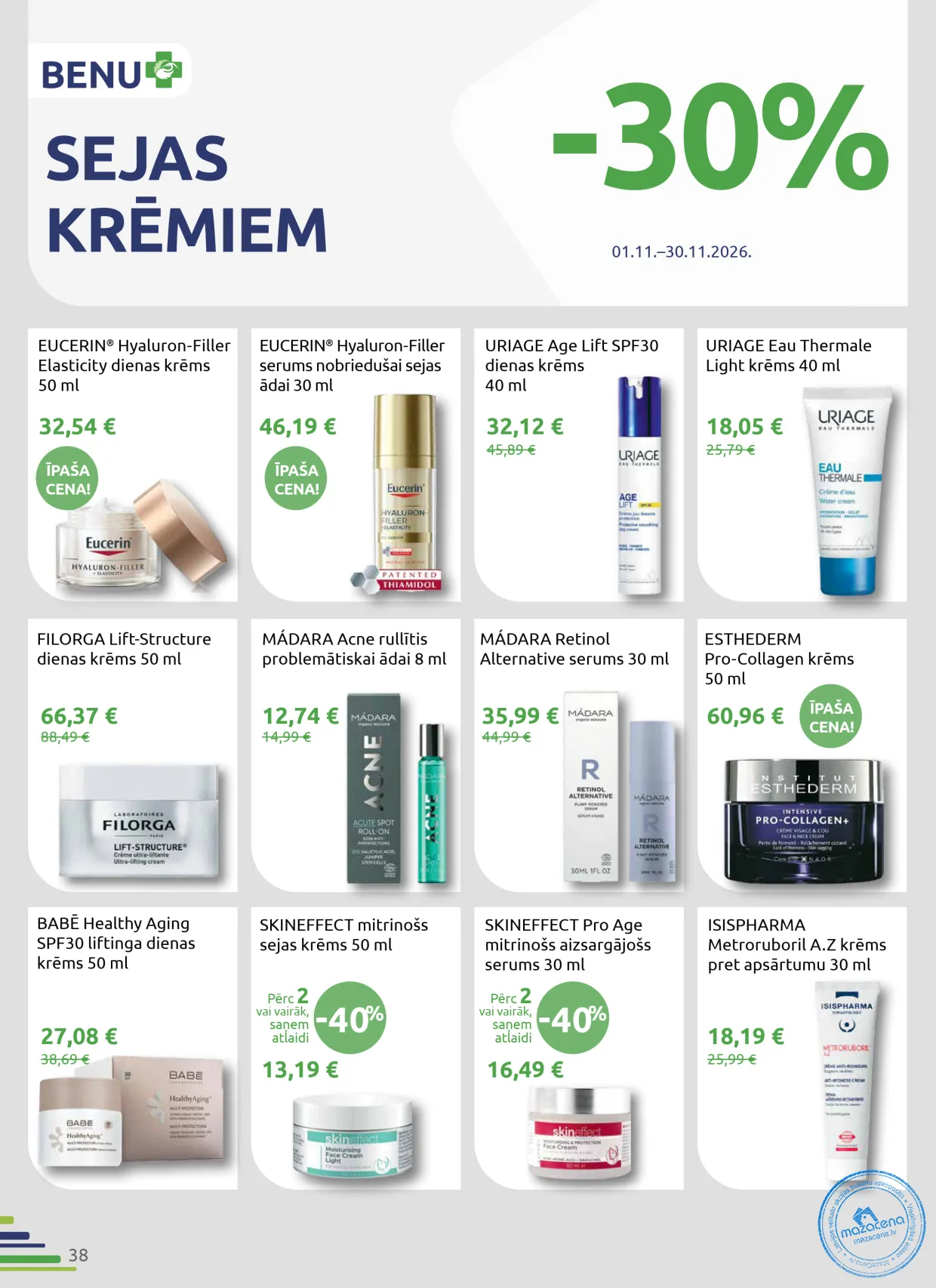BENU Aptieka акционный буклет 01.11.–30.11.2026, 38. lapa