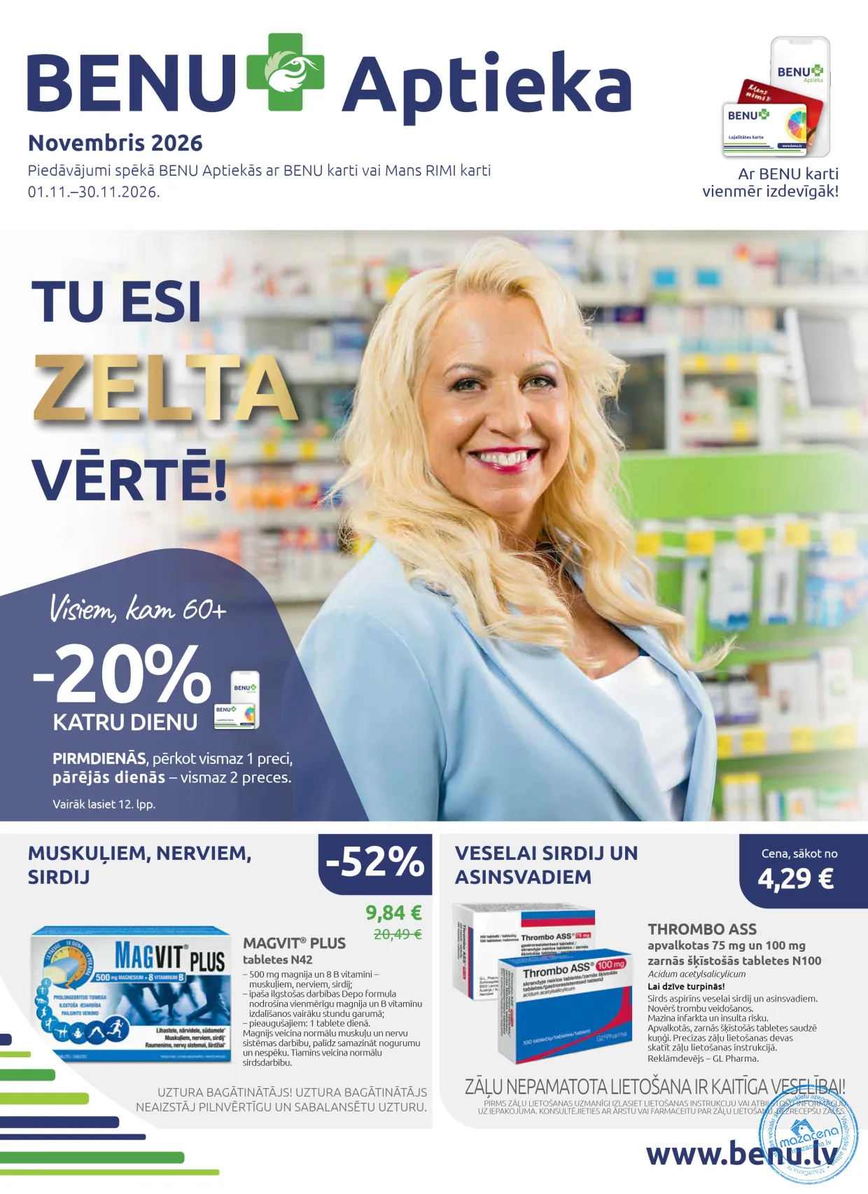 BENU Aptieka акционный буклет 01.11.–30.11.2026, 1. lapa