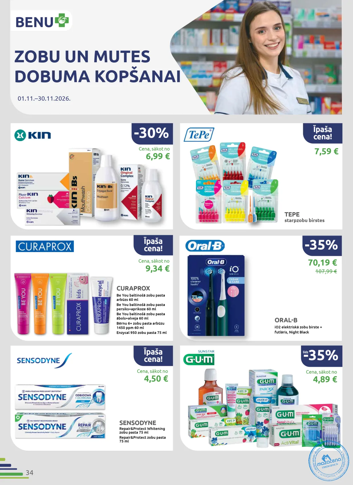 BENU Aptieka акционный буклет 01.11.–30.11.2026, 34. lapa