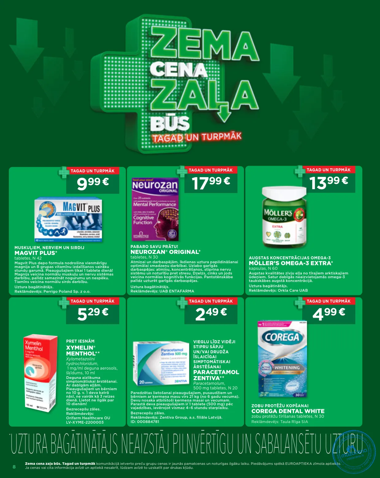 Euroaptieka акционный буклет 31.10.–30.11.2026, 8. lapa