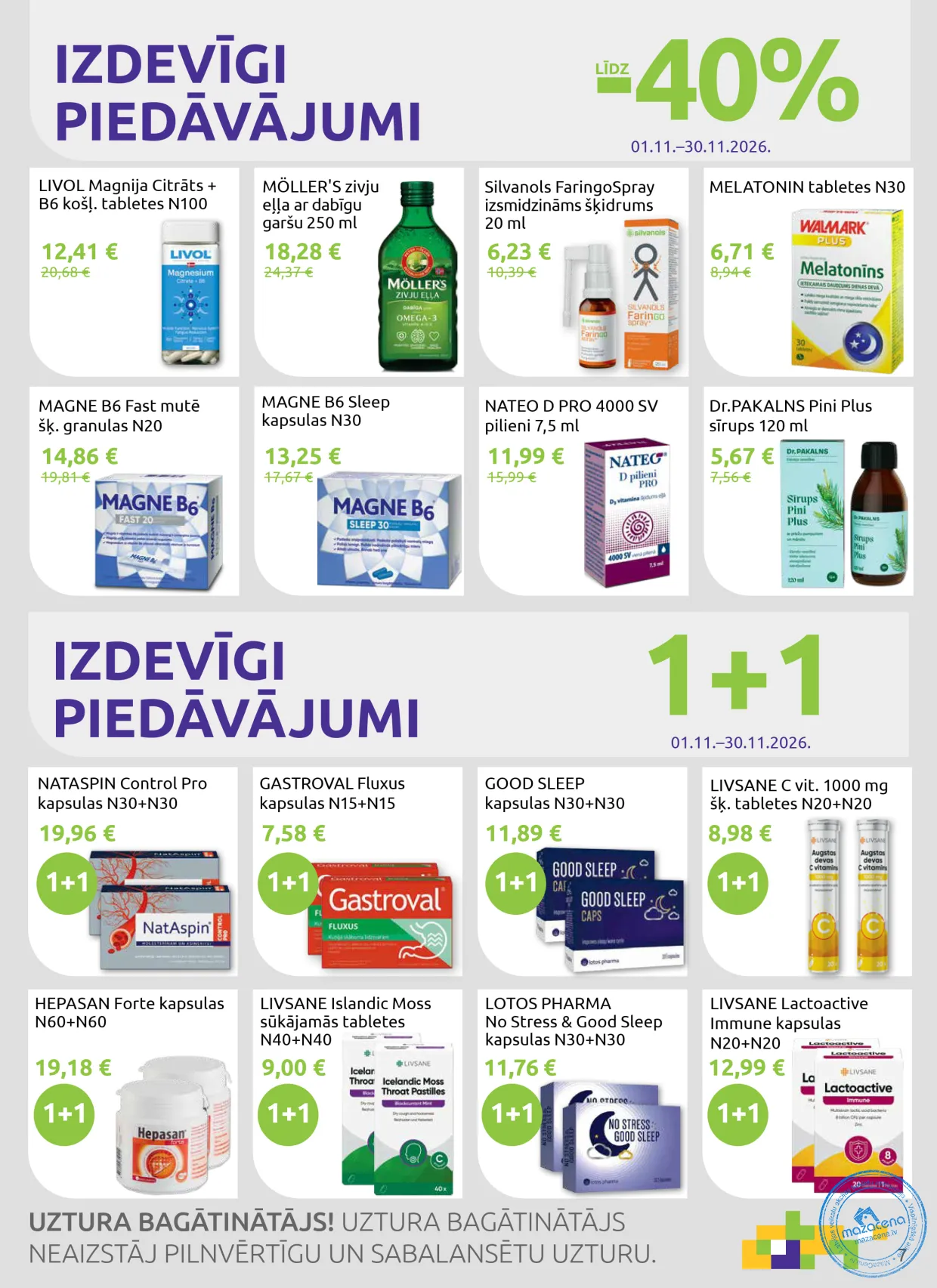 Aptieka1 акционная газета 01.11.–30.11.2026, 7. lapa